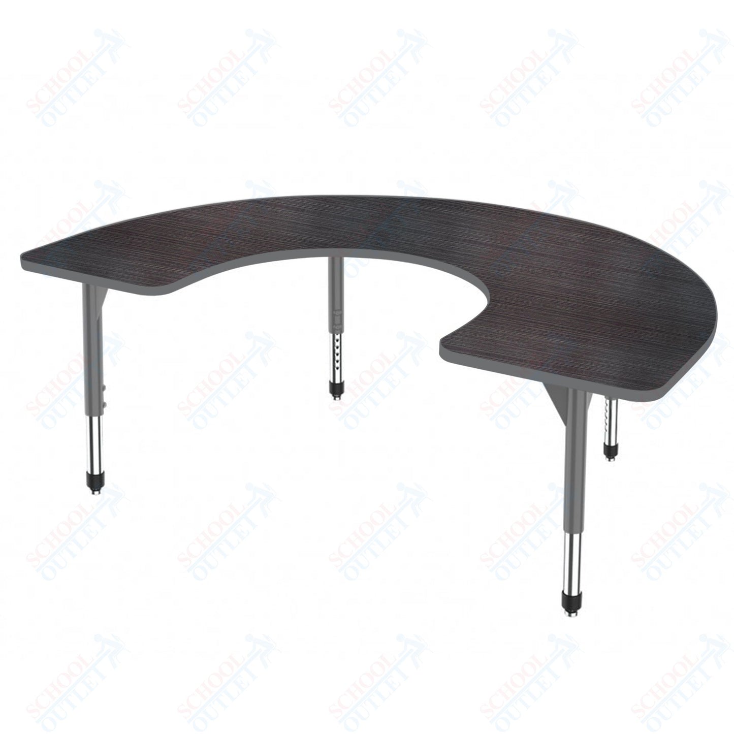 Marco Premier Series Horseshoe Stand-Up Table 60" x 66" Adjustable Height 32"-42" (43-2270-MA)
