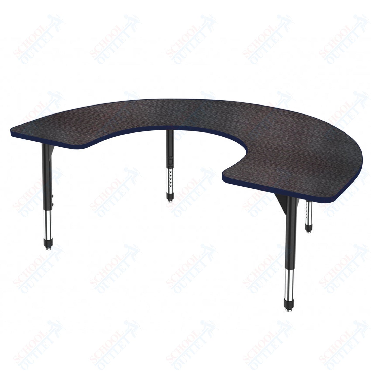 Marco Premier Series Horseshoe Stand-Up Table 60" x 66" Adjustable Height 32"-42" (43-2270-MA)