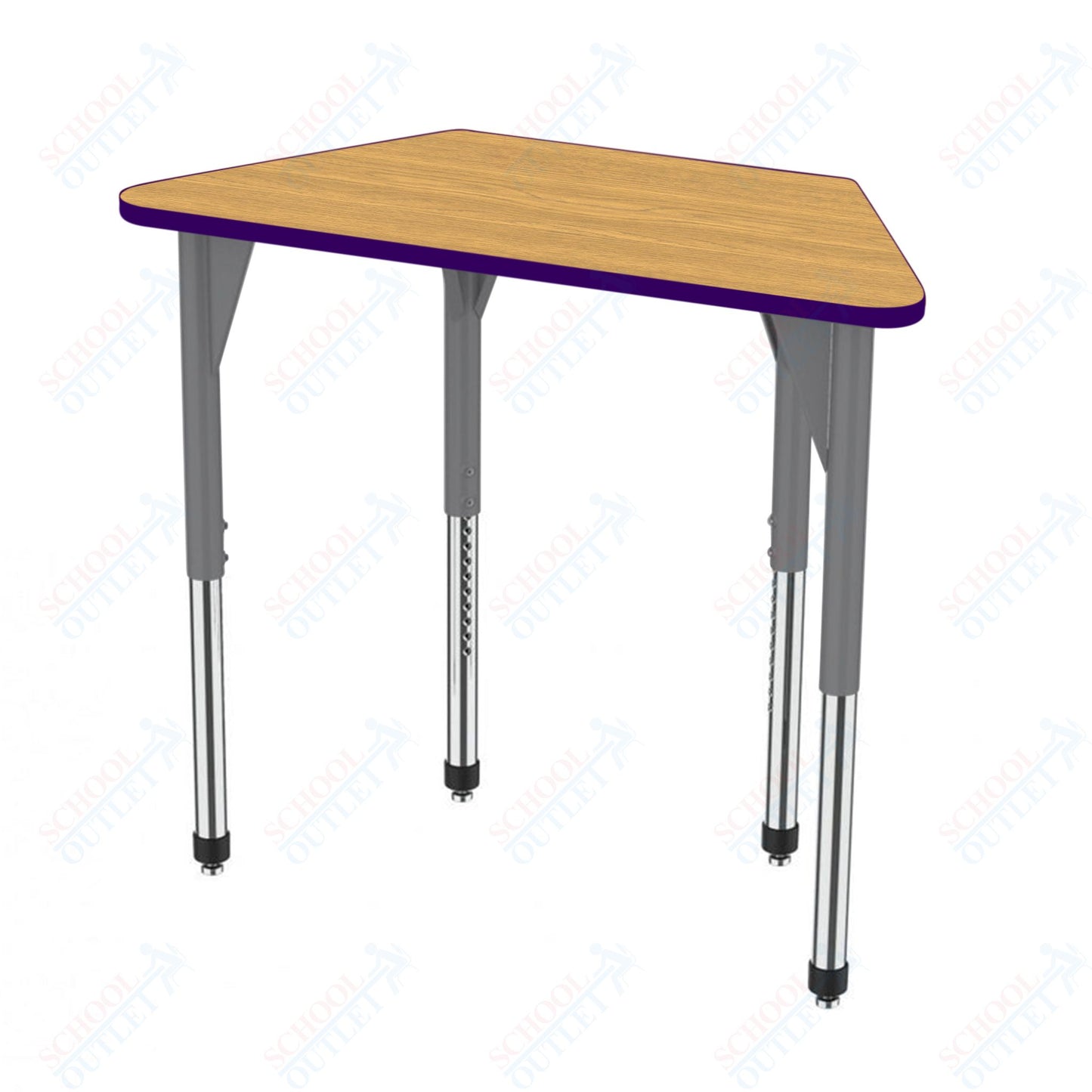 Marco Premier Series Trapezoid Activity Table 24" x 48" Adjustable Height 21"-31" (43-2276-MB)