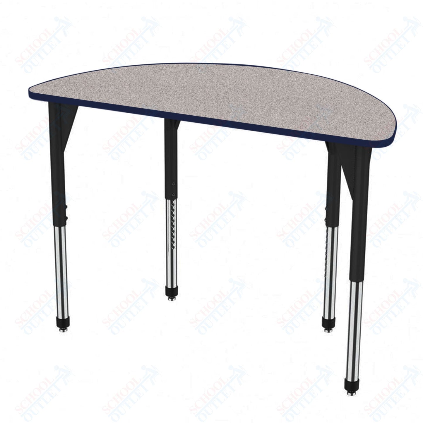 Marco Premier Series 60" Half Round Stand-Up Table Adjustable Height 32"-42" (43-2278-MA)