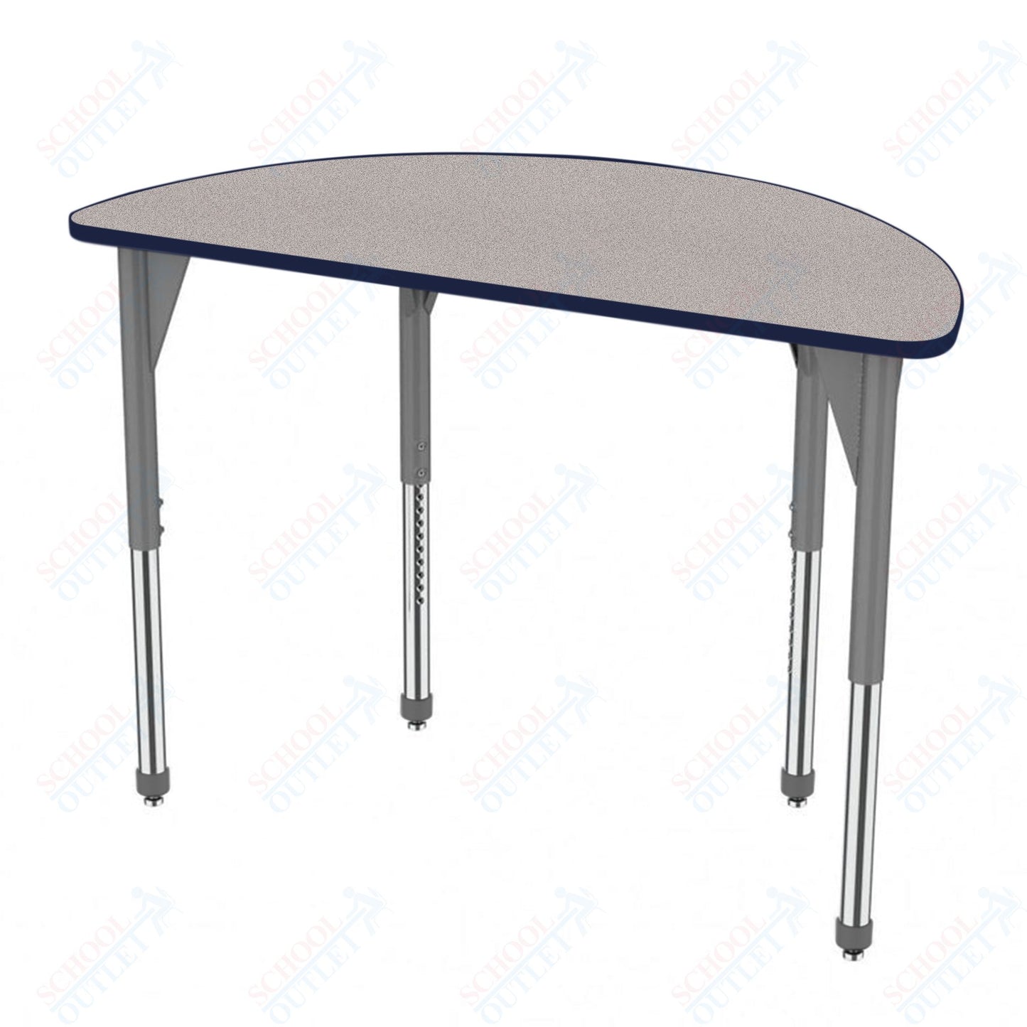 Marco Premier Series 60" Half Round Stand-Up Table Adjustable Height 32"-42" (43-2278-MA)