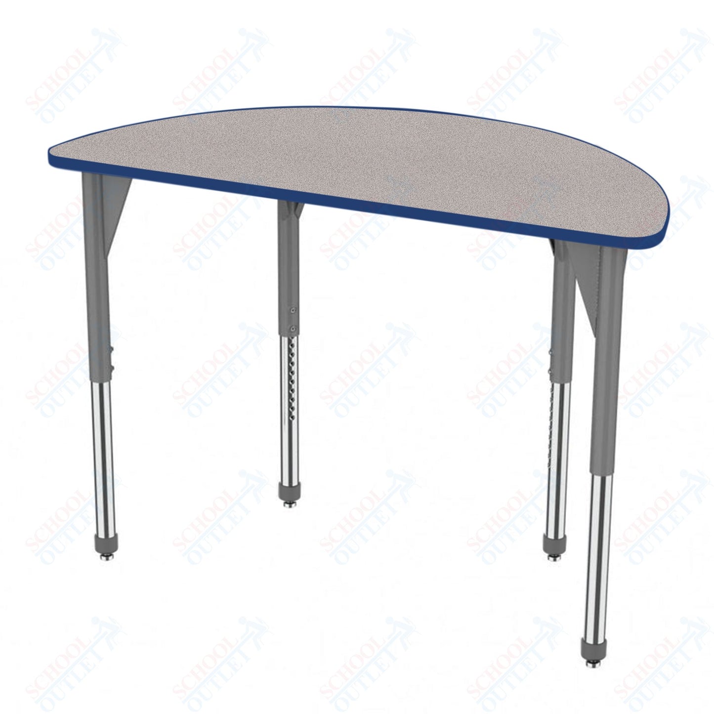 Marco Premier Series 60" Half Round Stand-Up Table Adjustable Height 32"-42" (43-2278-MA)