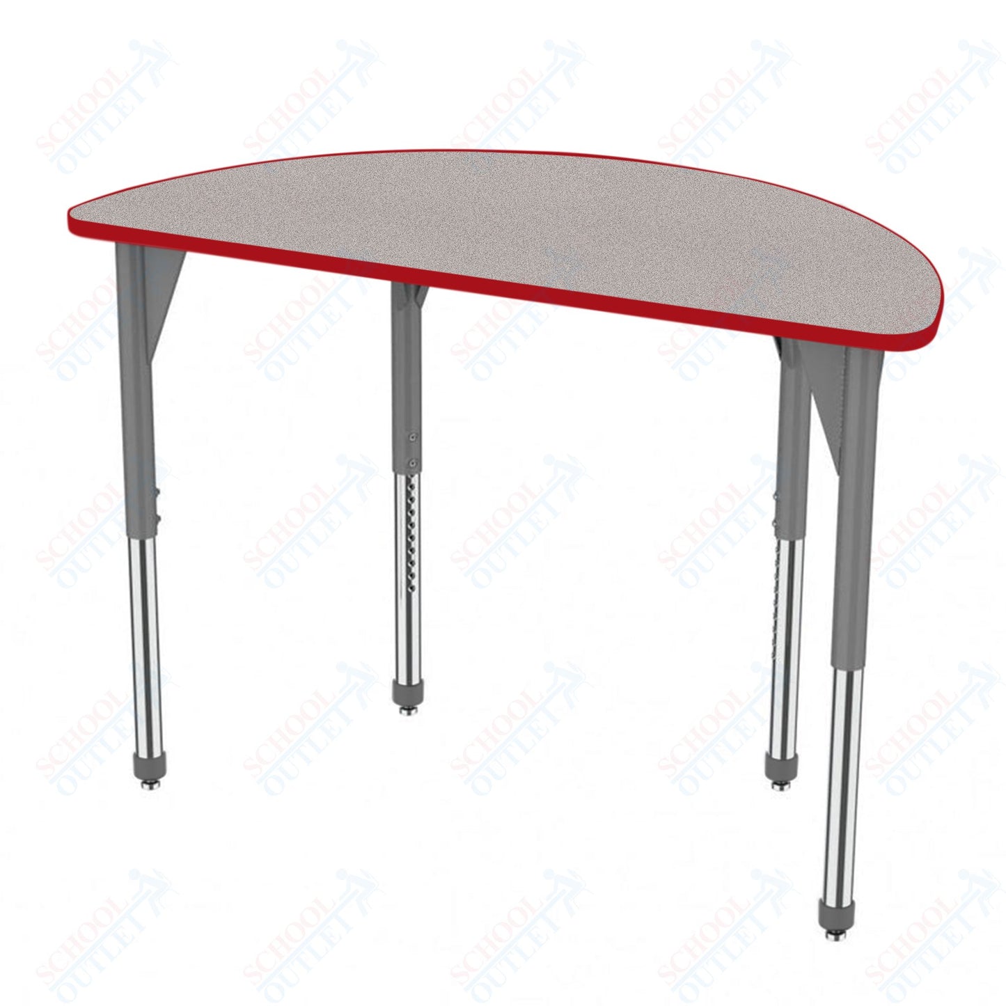 Marco Premier Series 60" Half Round Stand-Up Table Adjustable Height 32"-42" (43-2278-MA)