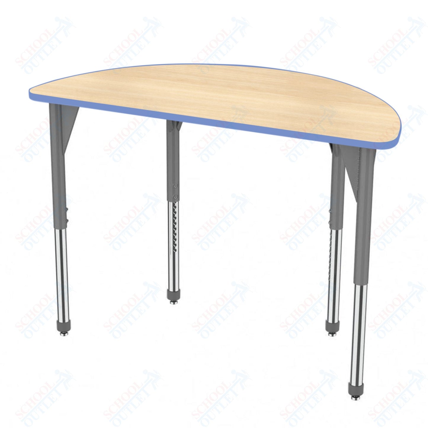Marco Premier Series 60" Half Round Stand-Up Table Adjustable Height 32"-42" (43-2278-MA)