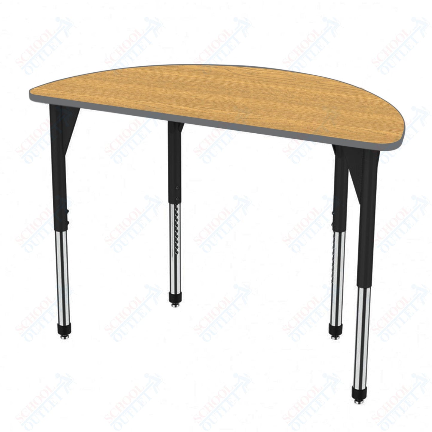 Marco Premier Series 60" Half Round Stand-Up Table Adjustable Height 32"-42" (43-2278-MA)
