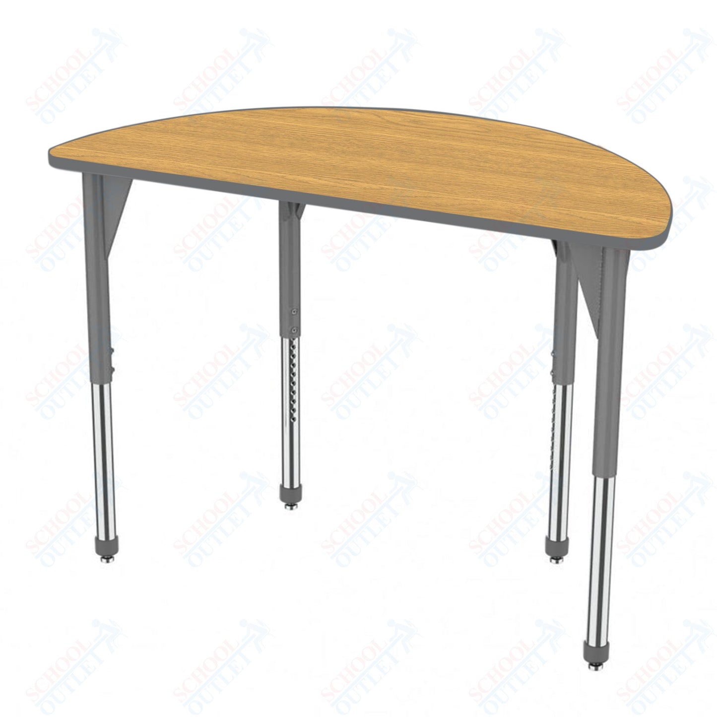 Marco Premier Series 60" Half Round Stand-Up Table Adjustable Height 32"-42" (43-2278-MA)