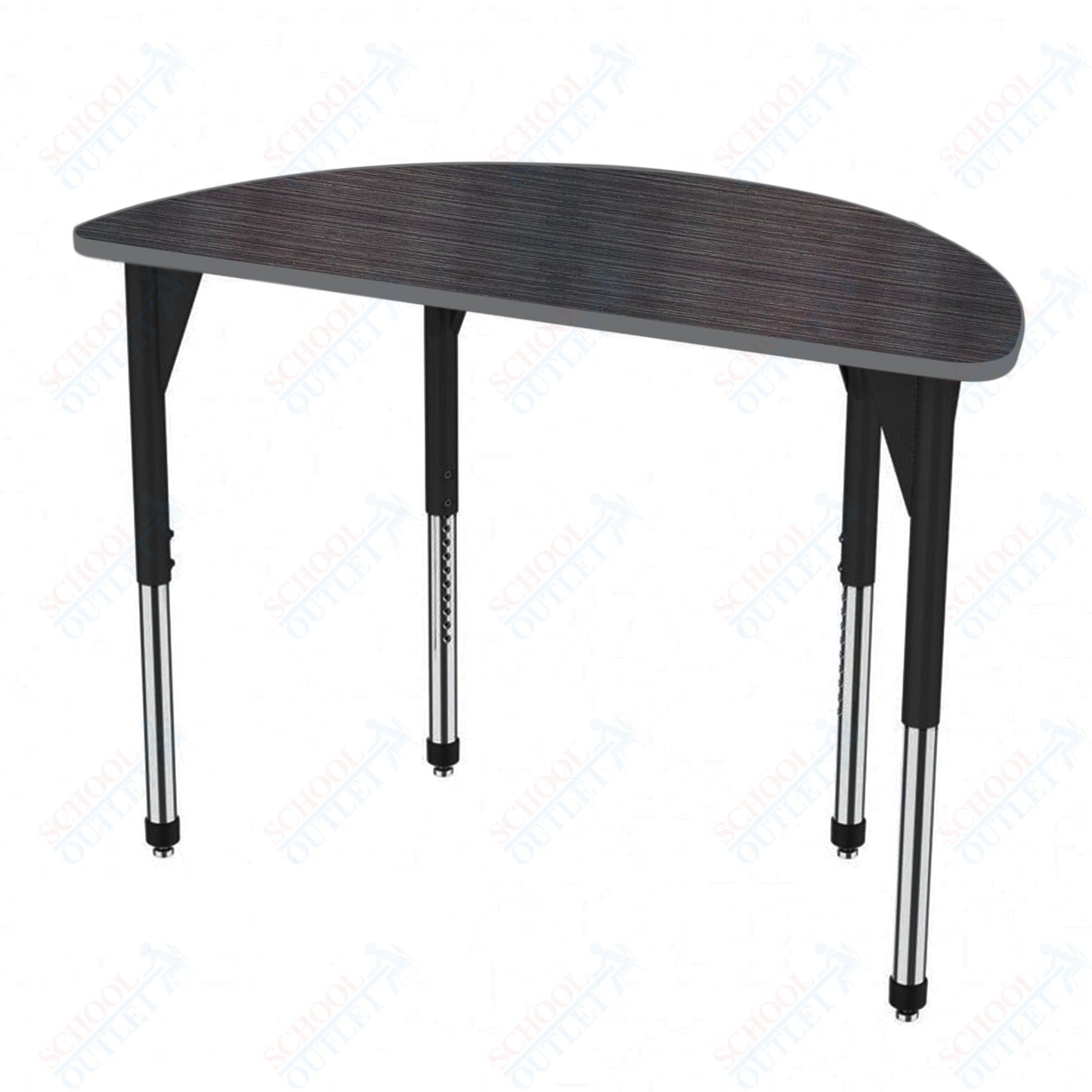 Marco Premier Series 60" Half Round Stand-Up Table Adjustable Height 32"-42" (43-2278-MA)