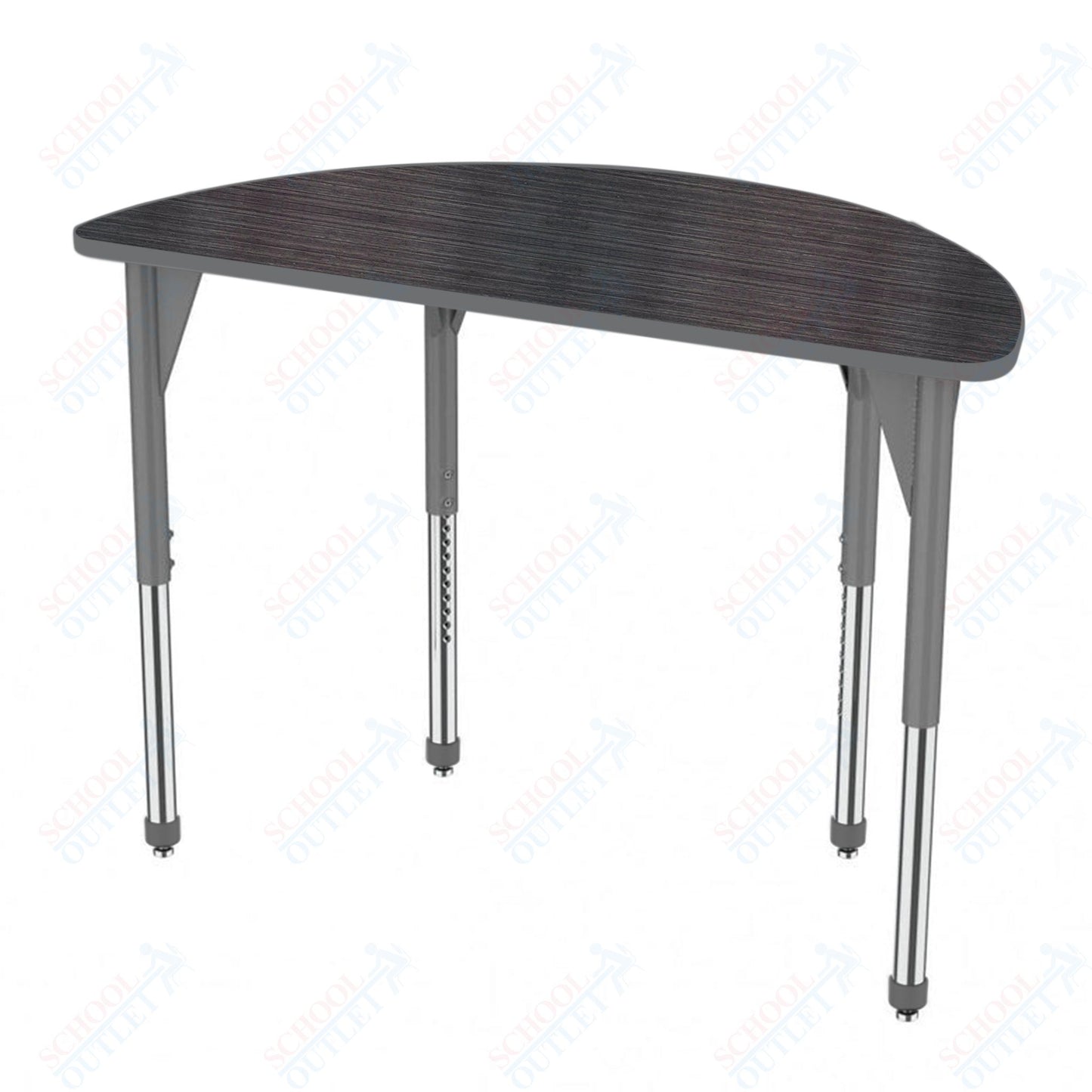 Marco Premier Series 60" Half Round Stand-Up Table Adjustable Height 32"-42" (43-2278-MA)
