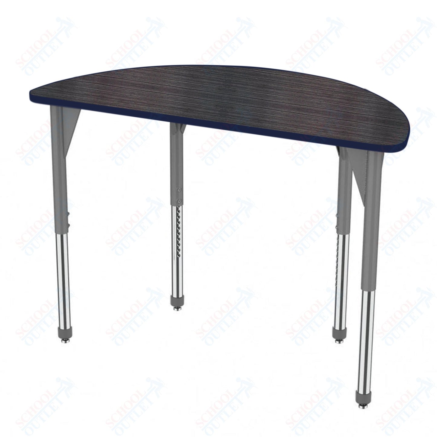 Marco Premier Series 60" Half Round Stand-Up Table Adjustable Height 32"-42" (43-2278-MA)