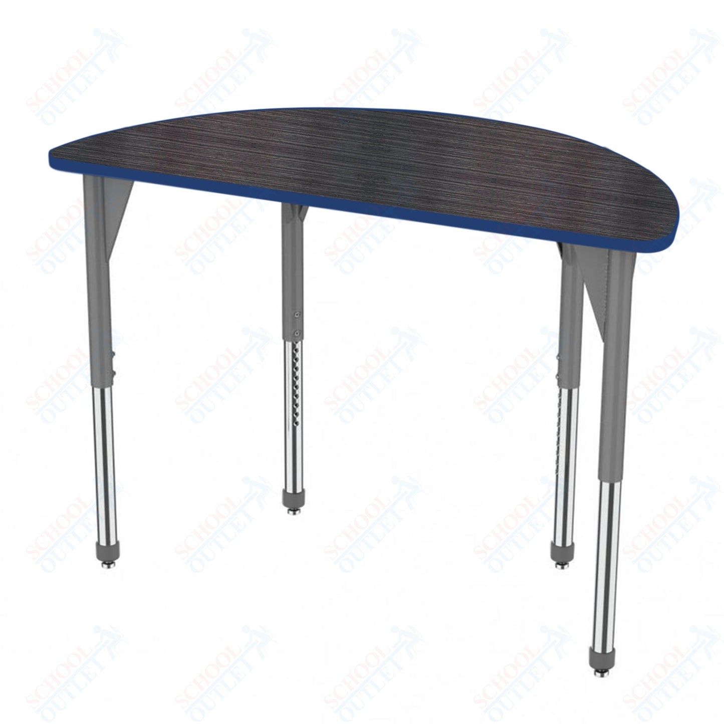 Marco Premier Series 60" Half Round Stand-Up Table Adjustable Height 32"-42" (43-2278-MA)