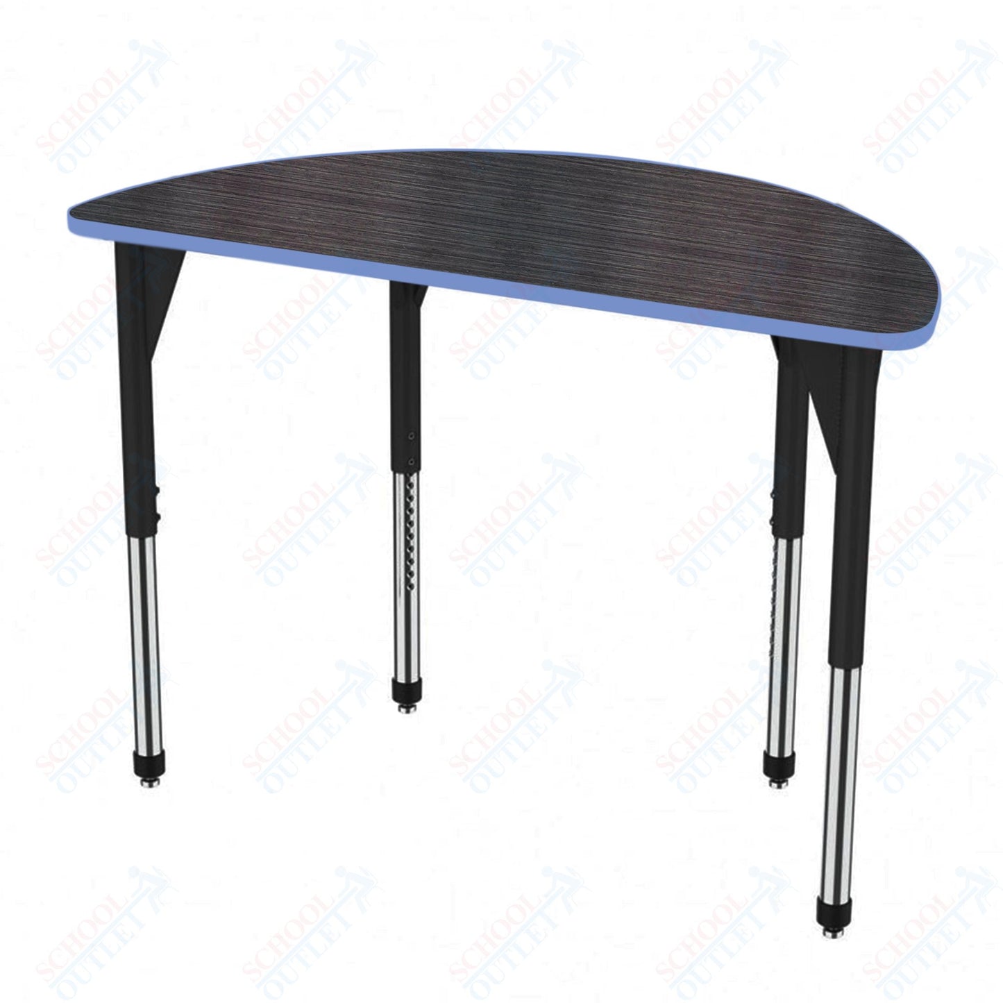 Marco Premier Series 60" Half Round Stand-Up Table Adjustable Height 32"-42" (43-2278-MA)