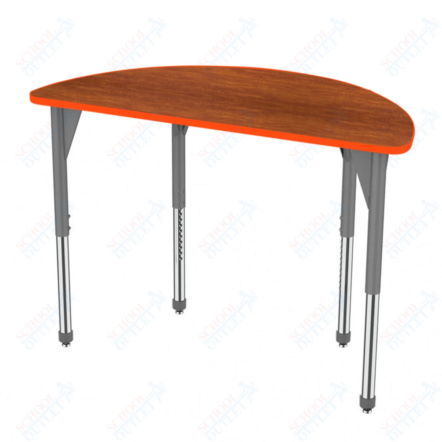 Marco Premier Series 60" Half Round Stand-Up Table Adjustable Height 32"-42" (43-2278-MA)