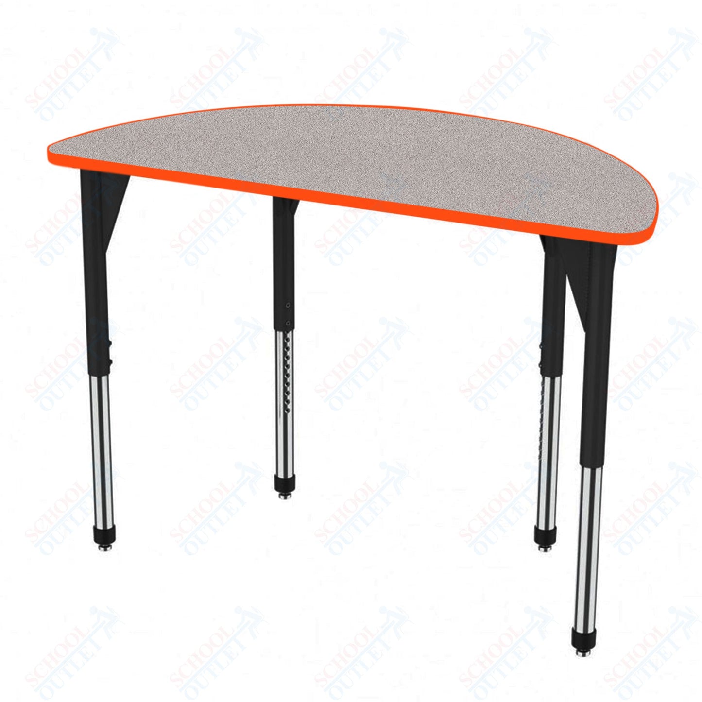 Marco Premier Series 60" Half Round Stand-Up Table Adjustable Height 32"-42" (43-2278-MA)