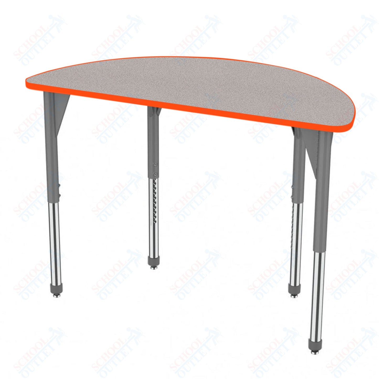 Marco Premier Series 60" Half Round Stand-Up Table Adjustable Height 32"-42" (43-2278-MA)