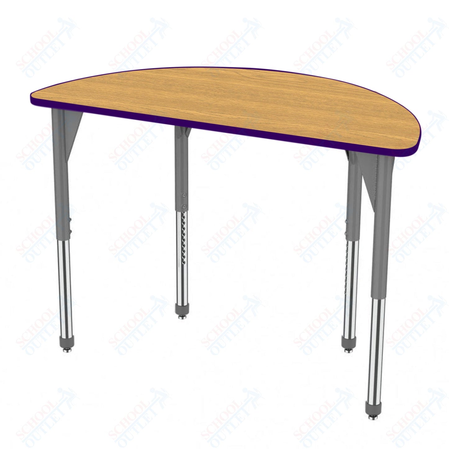 Marco Premier Series 60" Half Round Stand-Up Table Adjustable Height 32"-42" (43-2278-MA)