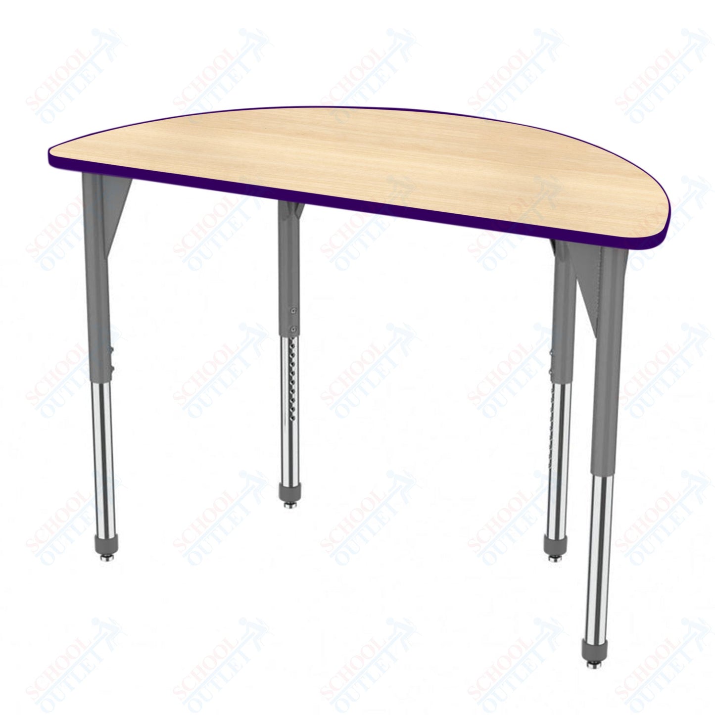 Marco Premier Series 60" Half Round Stand-Up Table Adjustable Height 32"-42" (43-2278-MA)