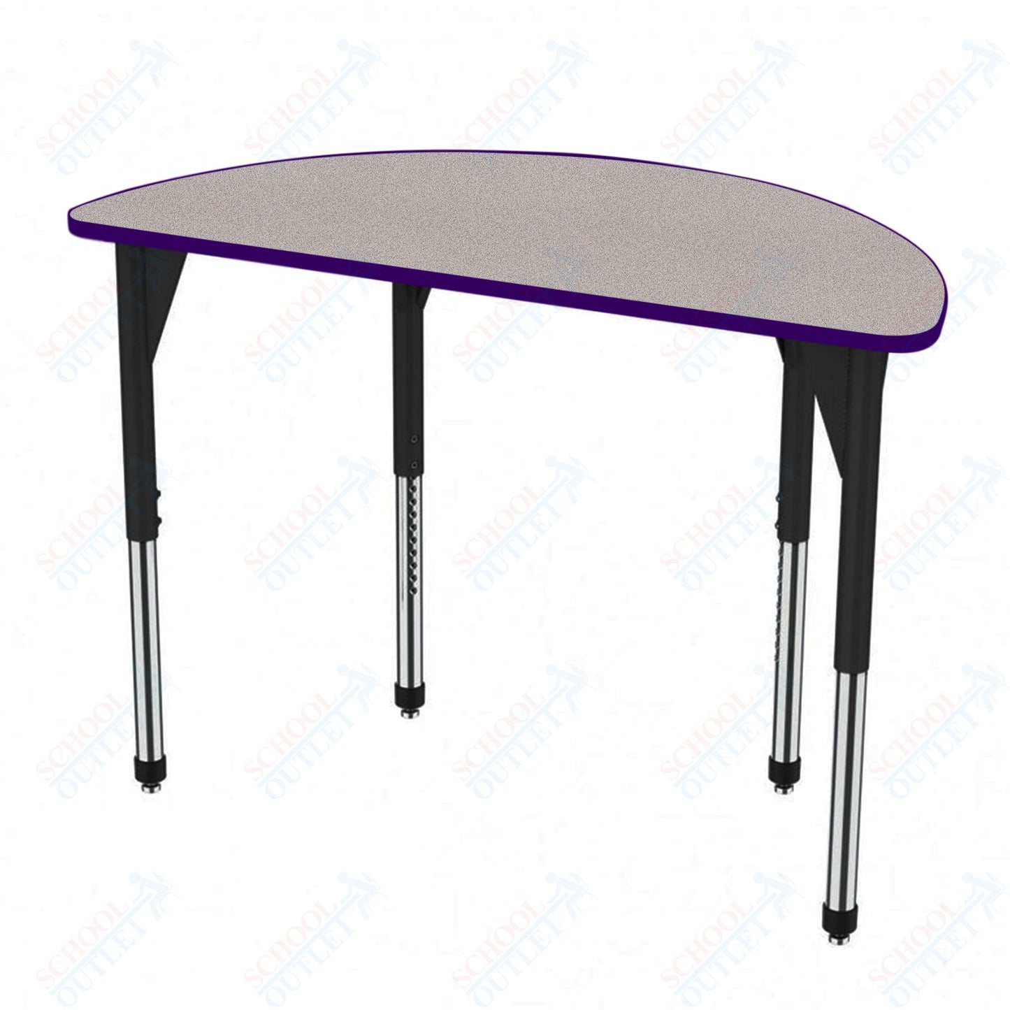 Marco Premier Series 60" Half Round Stand-Up Table Adjustable Height 32"-42" (43-2278-MA)