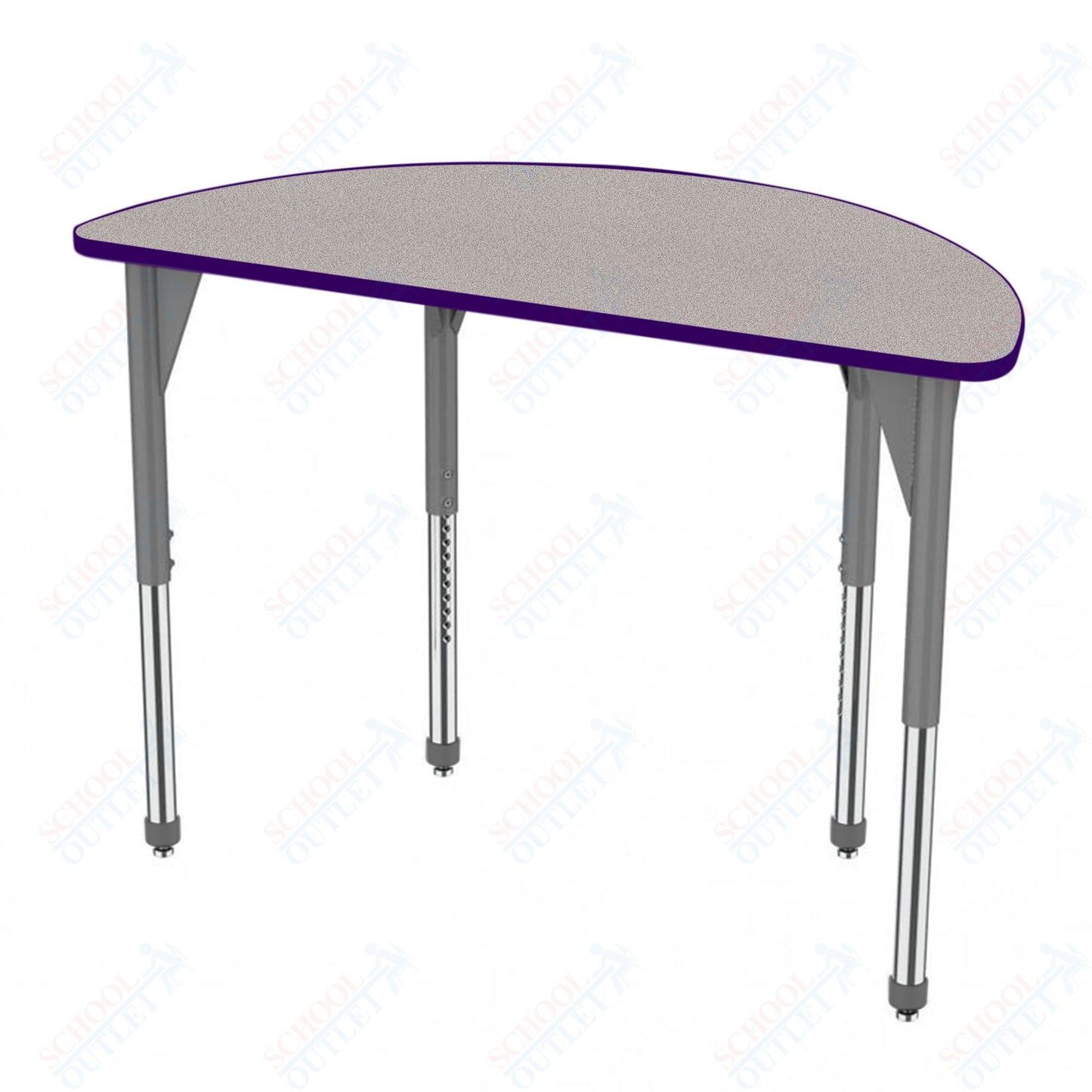 Marco Premier Series 60" Half Round Stand-Up Table Adjustable Height 32"-42" (43-2278-MA)