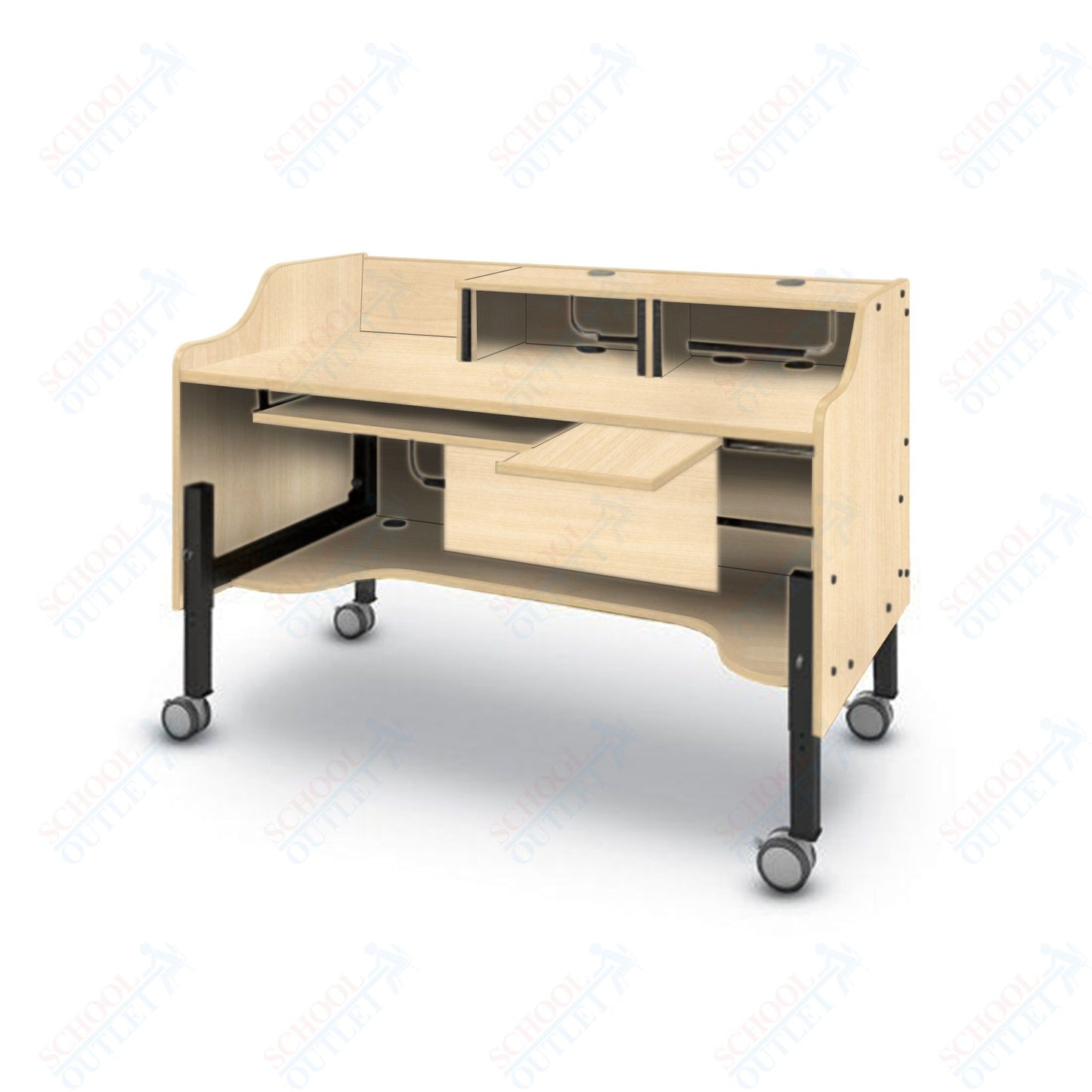Marco Band-Stor Mobile Band-Stor Mobile Music Lab Workstations - 45"H x 61.5"W x 32"D (BS302-0)