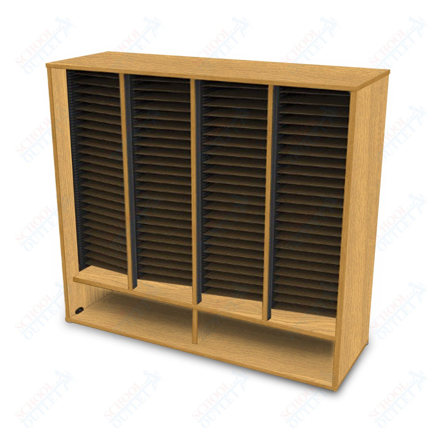 Marco Band-Stor Folio Cabinet with 4-Compartment, Choral (BS412)