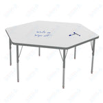 Marco MG2200 Series Hexagon Preschool Table w/ Dry Erase Top 54.5