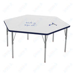 Marco MG2200 Series Hexagon Preschool Table w/ Dry Erase Top 54.5