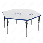 Marco MG2200 Series Hexagon Preschool Table w/ Dry Erase Top 54.5