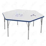 Marco MG2200 Series Hexagon Preschool Table w/ Dry Erase Top 54.5