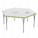 Marco MG2200 Series Hexagon Preschool Table w/ Dry Erase Top 54.5