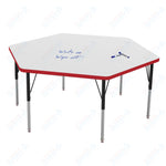 Marco MG2200 Series Hexagon Preschool Table w/ Dry Erase Top 54.5