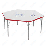 Marco MG2200 Series Hexagon Preschool Table w/ Dry Erase Top 54.5