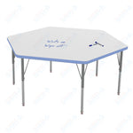 Marco MG2200 Series Hexagon Preschool Table w/ Dry Erase Top 54.5