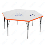 Marco MG2200 Series Hexagon Preschool Table w/ Dry Erase Top 54.5