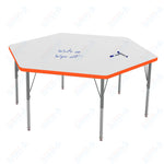 Marco MG2200 Series Hexagon Preschool Table w/ Dry Erase Top 54.5