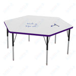 Marco MG2200 Series Hexagon Preschool Table w/ Dry Erase Top 54.5