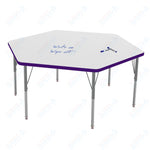 Marco MG2200 Series Hexagon Preschool Table w/ Dry Erase Top 54.5