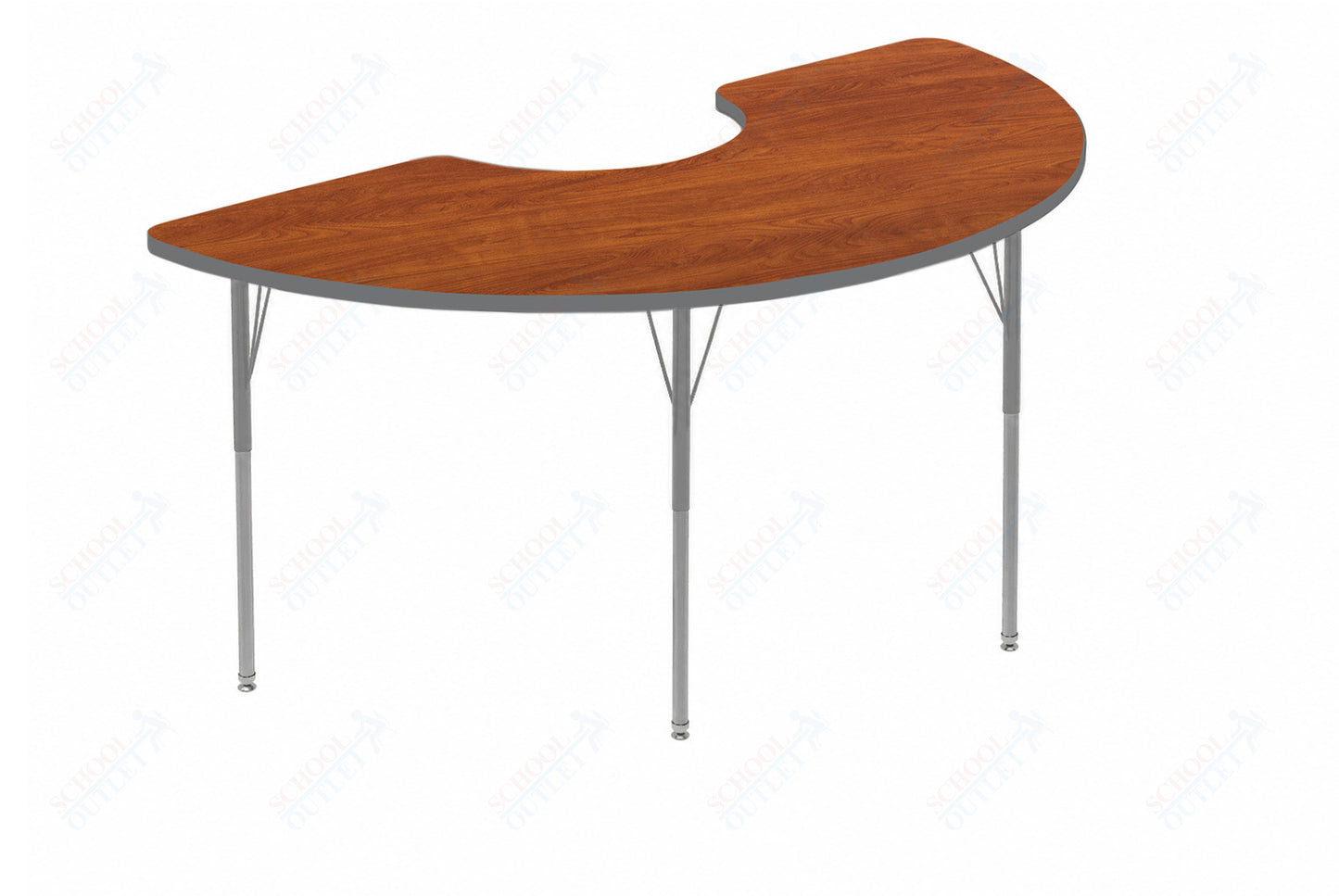 Marco MG2200 Series Half Moon Activity Table 36" x 72" Adjustable Height 21"-30" (MG2279-MB)