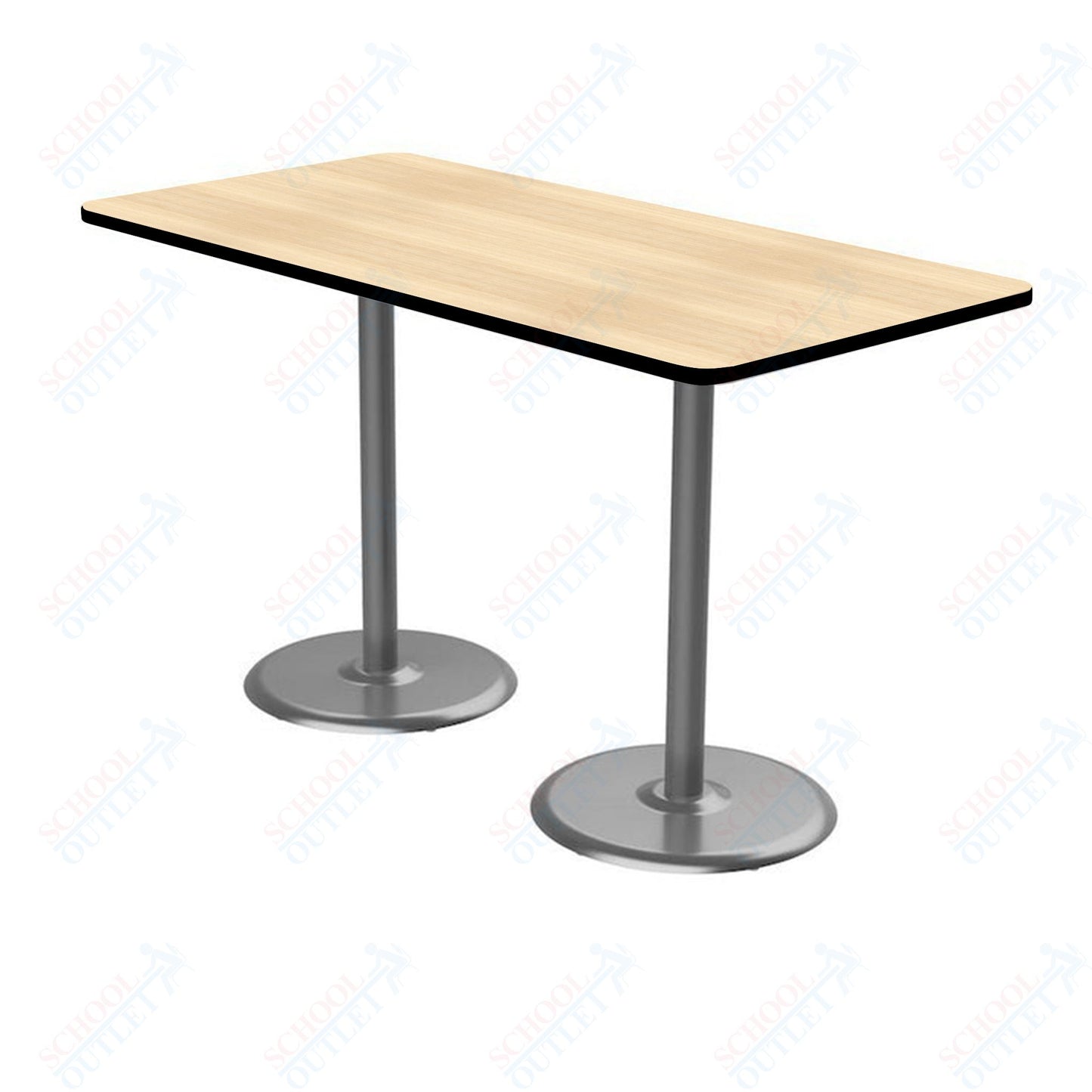 Marco Dual Base Cafe Table 36" x 72" Rectangle 42" Height Gray Base (MG2548-M242)