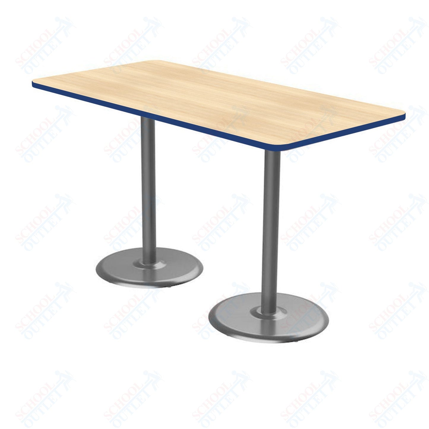 Marco Dual Base Cafe Table 36" x 72" Rectangle 42" Height Gray Base (MG2548-M242)