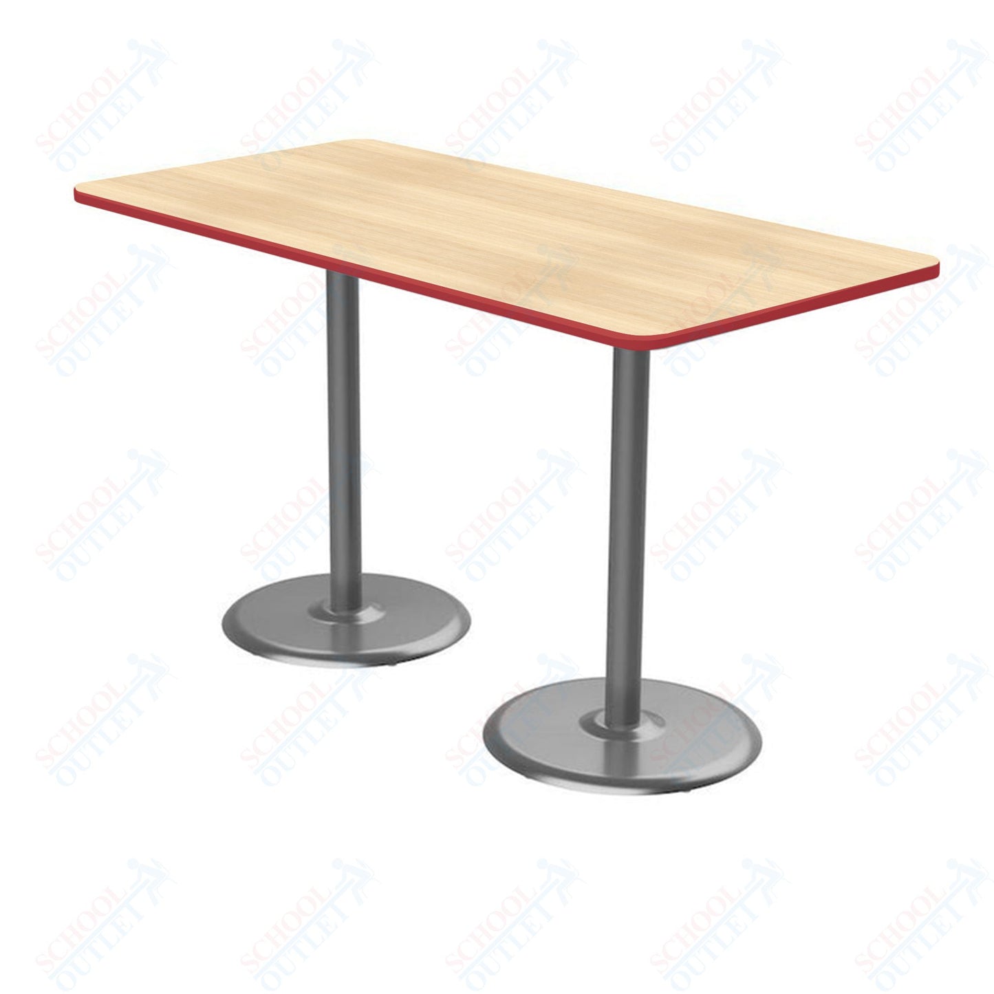 Marco Dual Base Cafe Table 36" x 72" Rectangle 42" Height Gray Base (MG2548-M242)