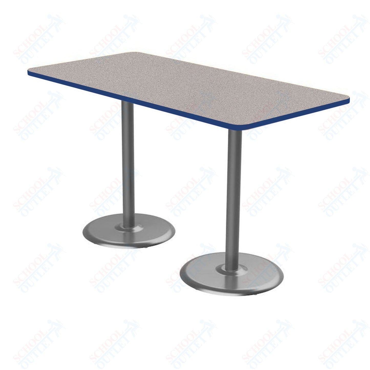 Marco Dual Base Cafe Table 36" x 72" Rectangle 42" Height Gray Base (MG2548-M242)