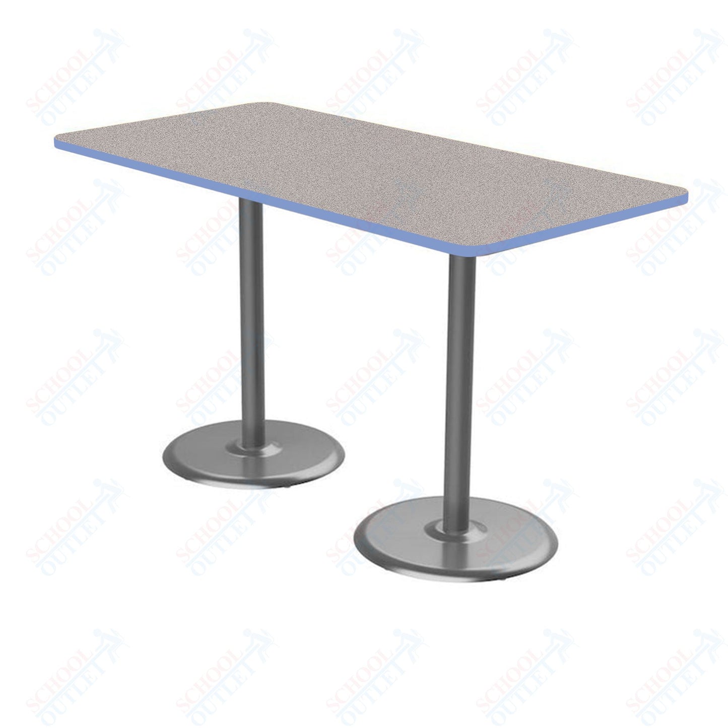 Marco Dual Base Cafe Table 36" x 72" Rectangle 42" Height Gray Base (MG2548-M242)