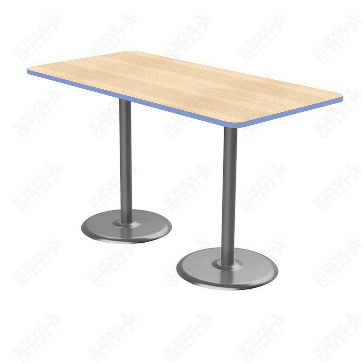 Marco Dual Base Cafe Table 36" x 72" Rectangle 42" Height Gray Base (MG2548-M242)