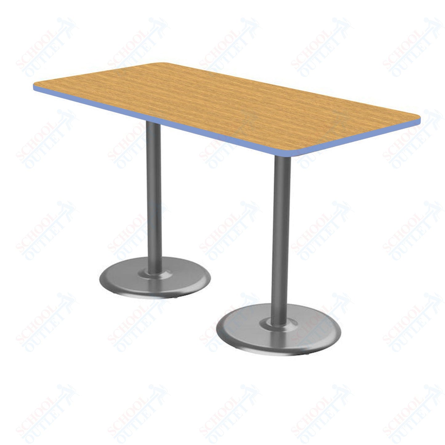 Marco Dual Base Cafe Table 36" x 72" Rectangle 42" Height Gray Base (MG2548-M242)