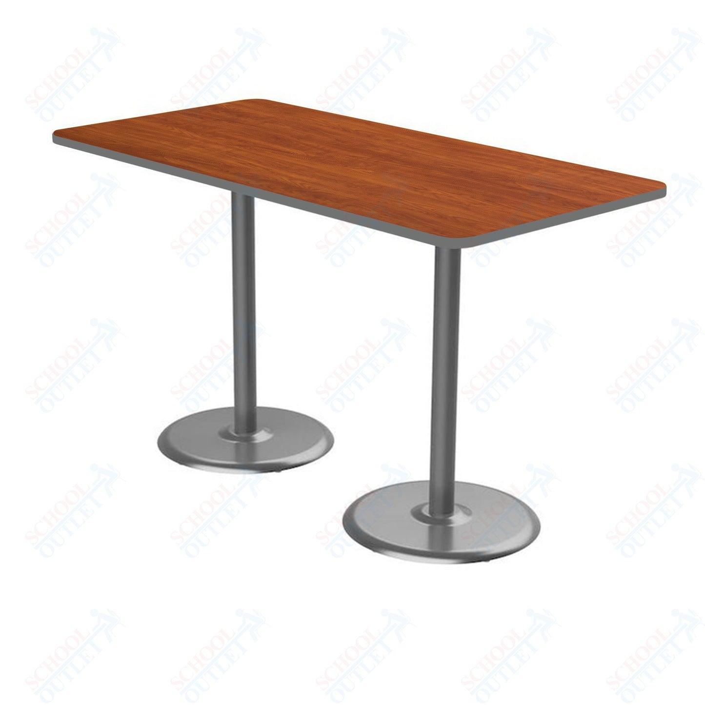 Marco Dual Base Cafe Table 36" x 72" Rectangle 42" Height Gray Base (MG2548-M242)