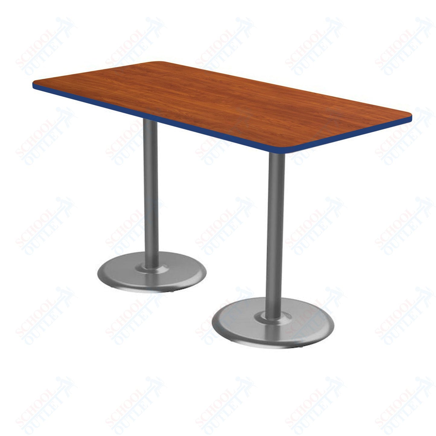 Marco Dual Base Cafe Table 36" x 72" Rectangle 42" Height Gray Base (MG2548-M242)