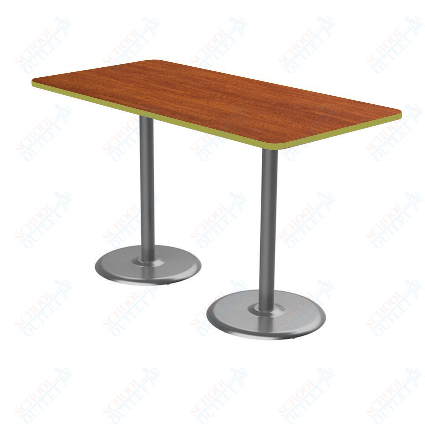 Marco Dual Base Cafe Table 36" x 72" Rectangle 42" Height Gray Base (MG2548-M242)