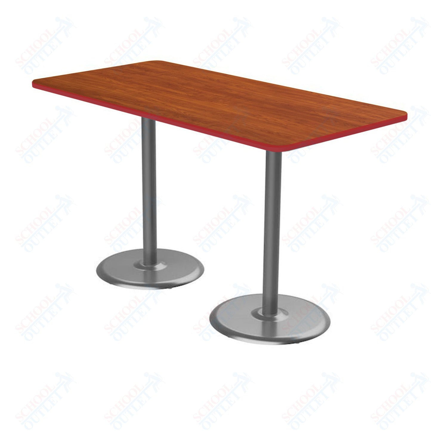 Marco Dual Base Cafe Table 36" x 72" Rectangle 42" Height Gray Base (MG2548-M242)