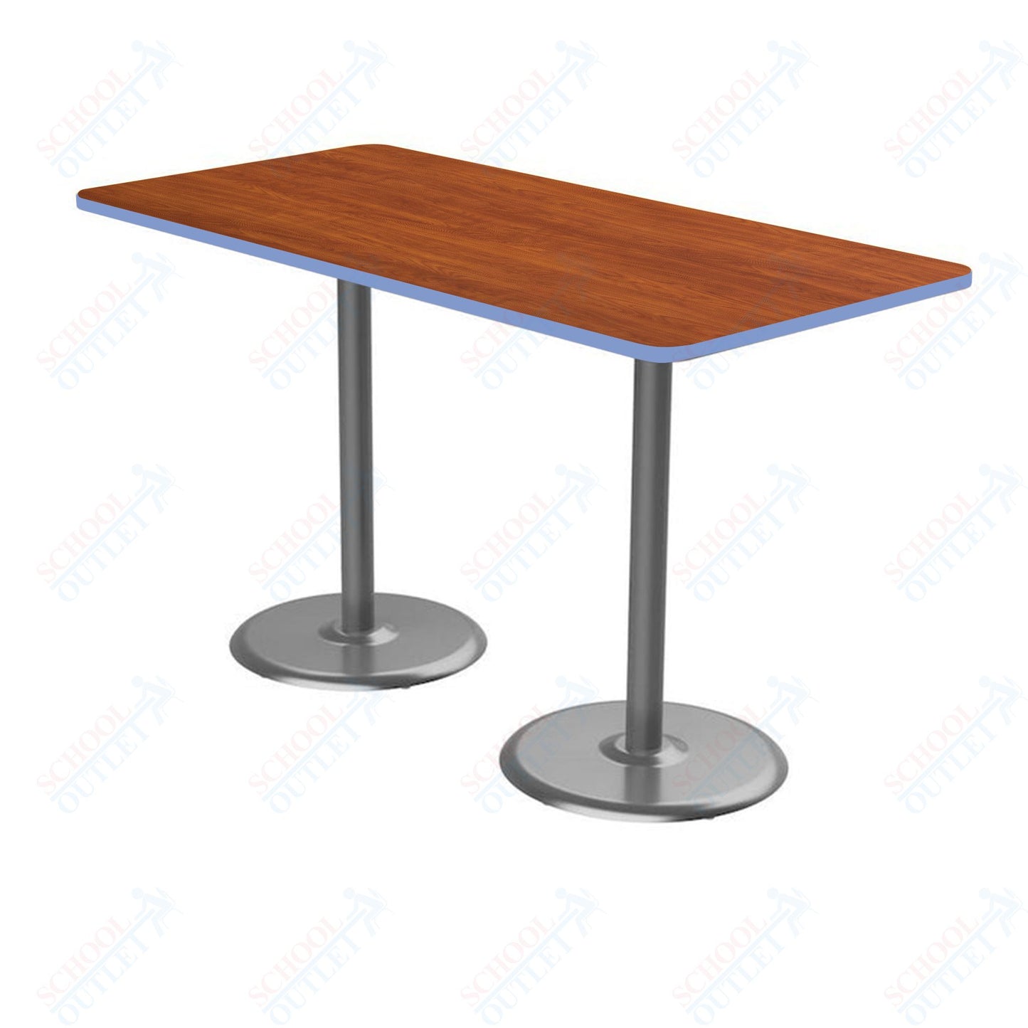 Marco Dual Base Cafe Table 36" x 72" Rectangle 42" Height Gray Base (MG2548-M242)