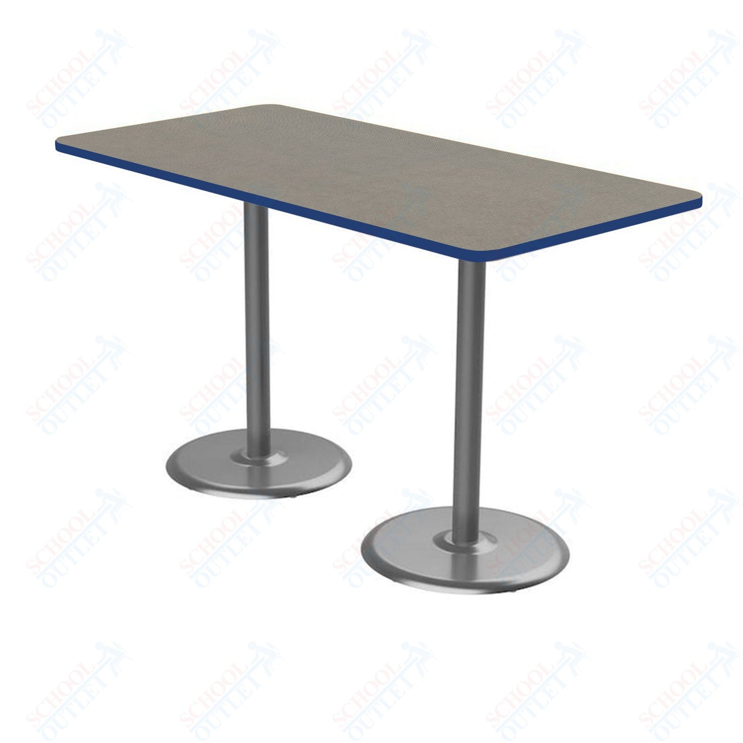 Marco Dual Base Cafe Table 36" x 72" Rectangle 42" Height Gray Base (MG2548-M242)